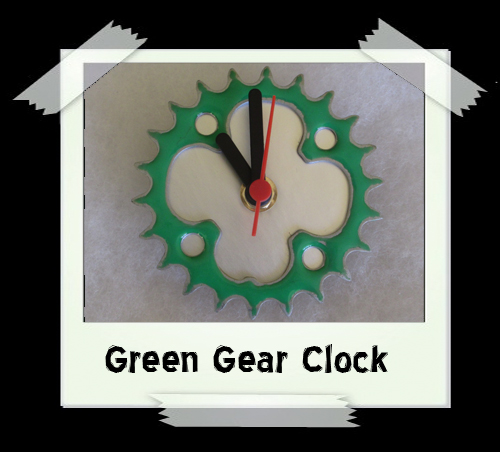 Green Gear Clock