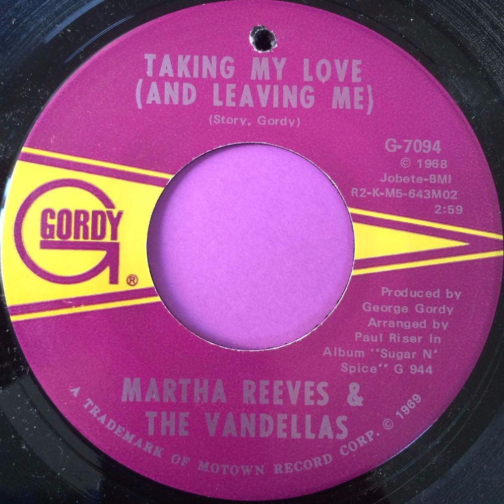 Martha Reeves-Taking your love and leaving me-Gordy M-