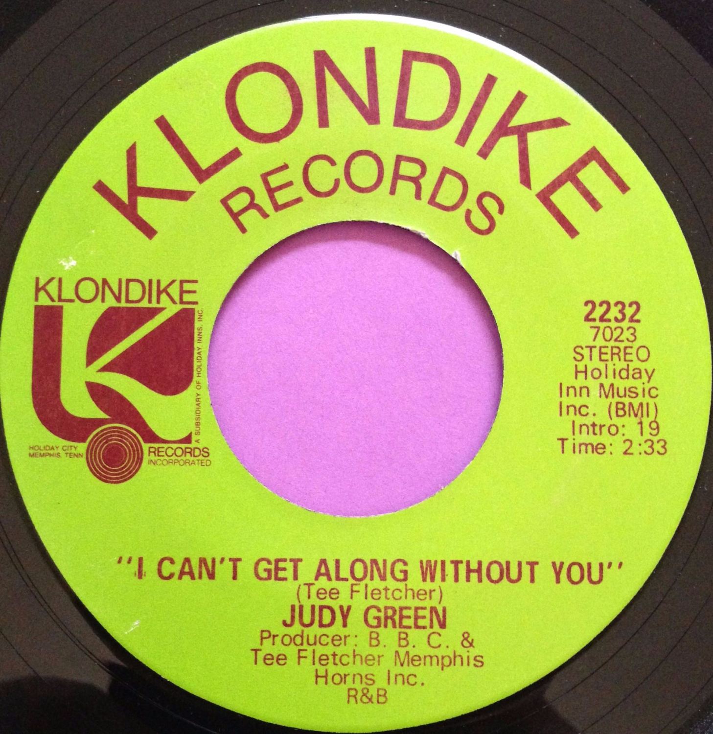 Judy GreenI just can`t get along without youKlondike M