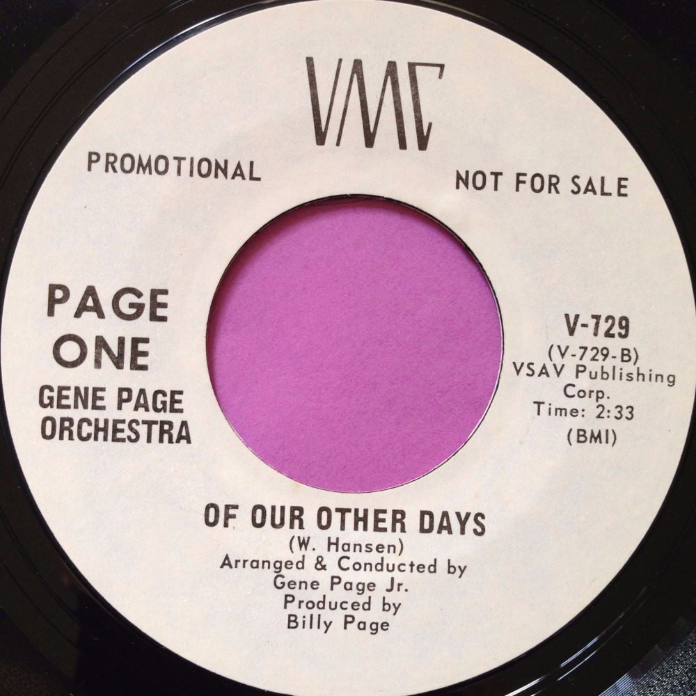 Gene Page Orchestra-Of our fathers days-VMC WD E+