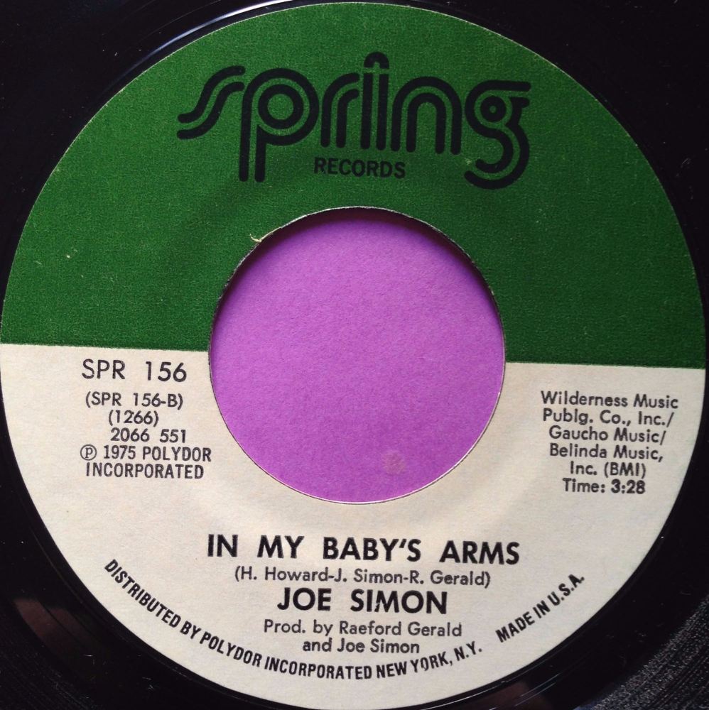 Joe Simon-In my baby`s arms-Spring E