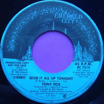 Tony Fox-Give it all up tonight-Emerald City E+