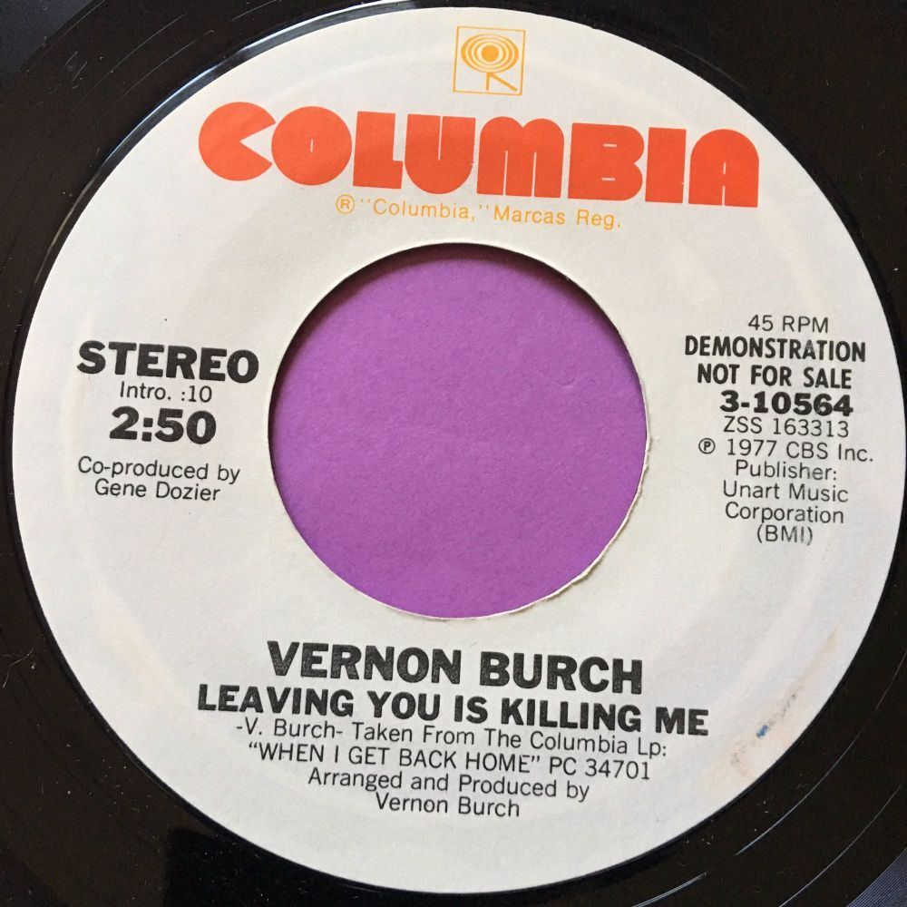 Vernon Burch-Leaving you is killing me-Columbia E+