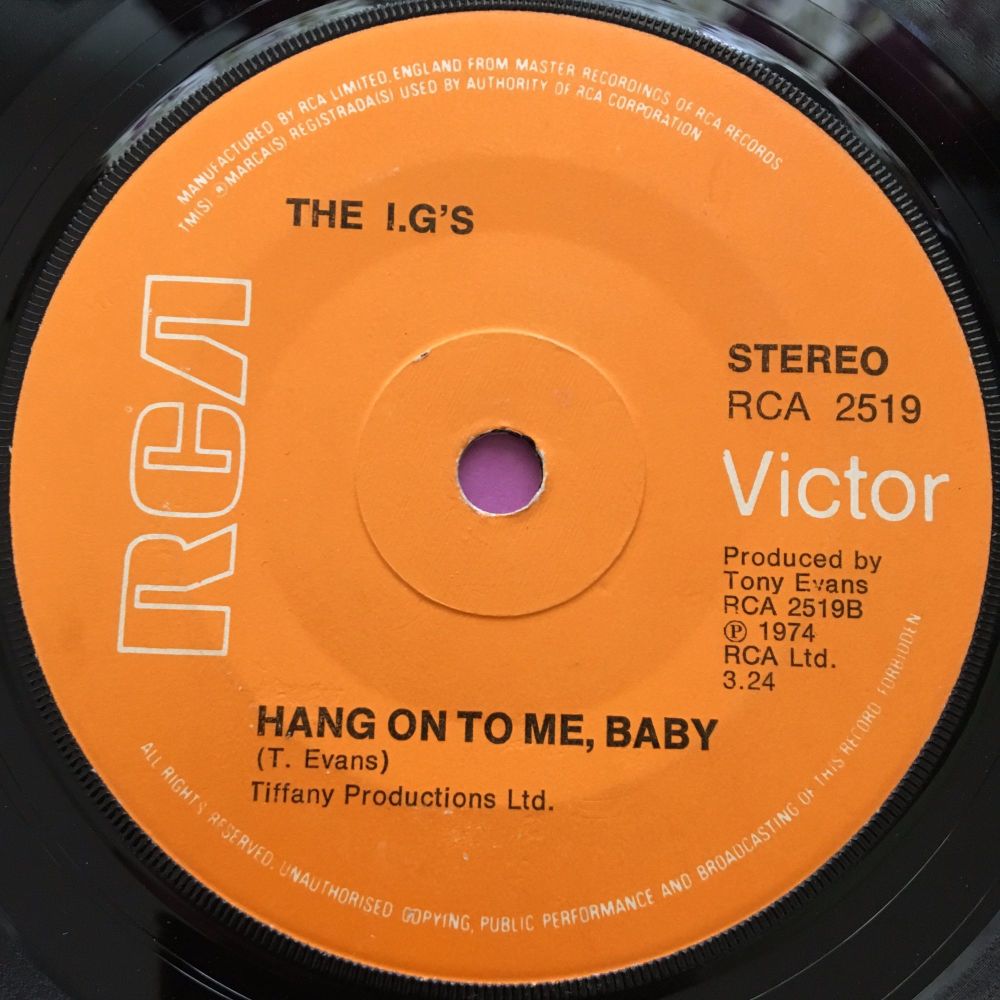 I.G's-Hang on to me baby-UK RCA E
