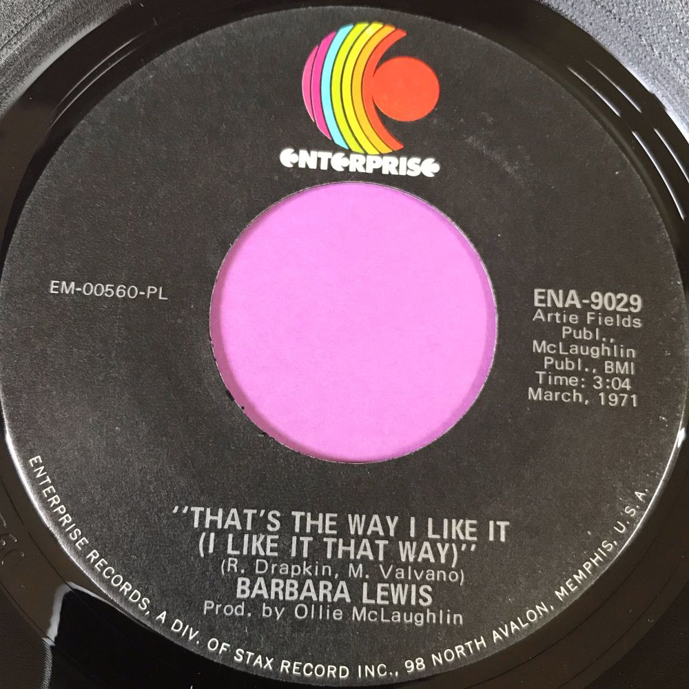 Barbara Lewis That S The Way I Like It Enterprise E