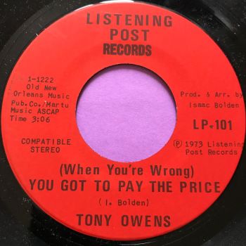 Tony Owens-You got to pay the price-Listening post E+