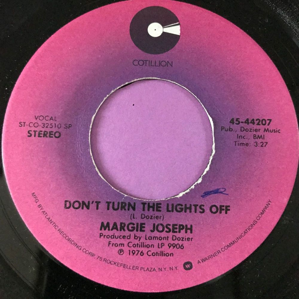 Margie Joseph-Don't turn the lights off-Cotillion E+