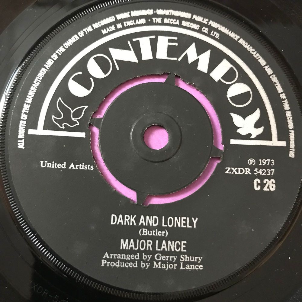 Major Lance-dark and Lonely/ My girl-UK Contempo E+