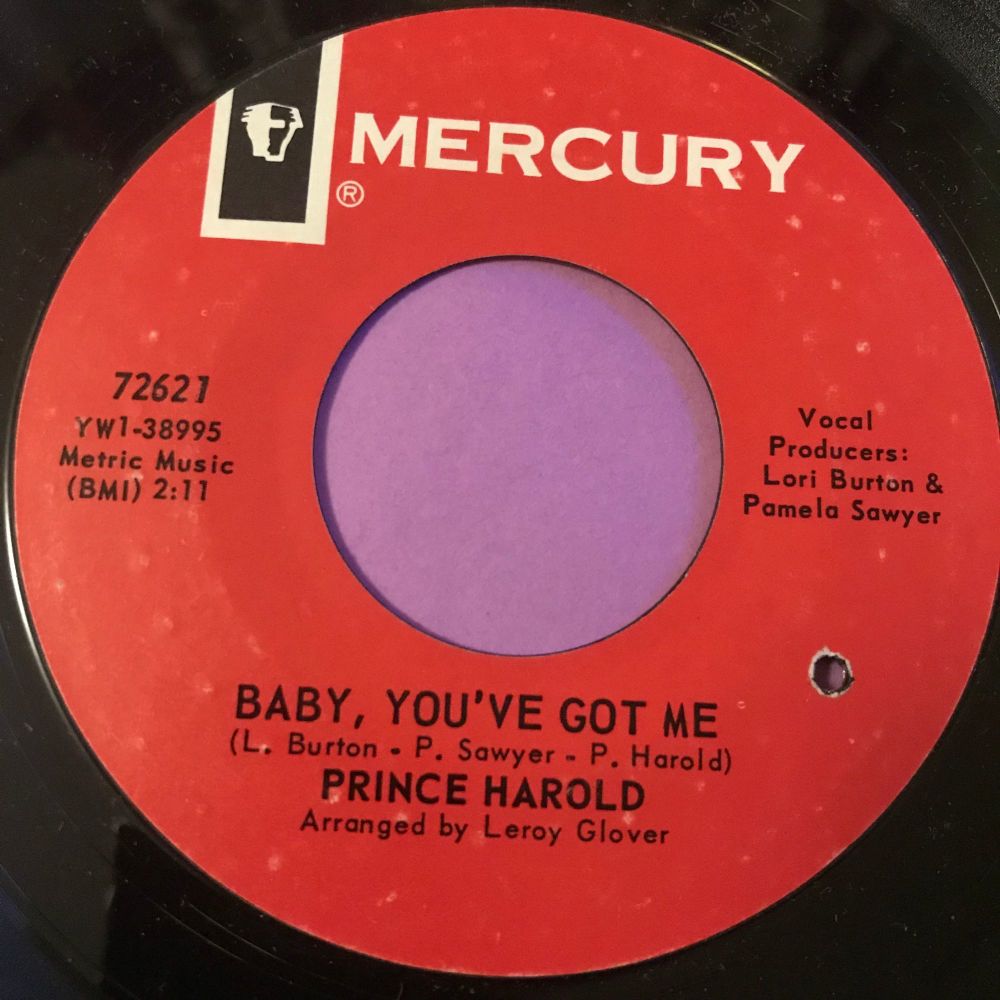 Prince Harold-Baby You've Got me-Mercury E+