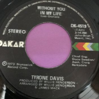 Tyrone Davis-Without you in my life-Dakar E