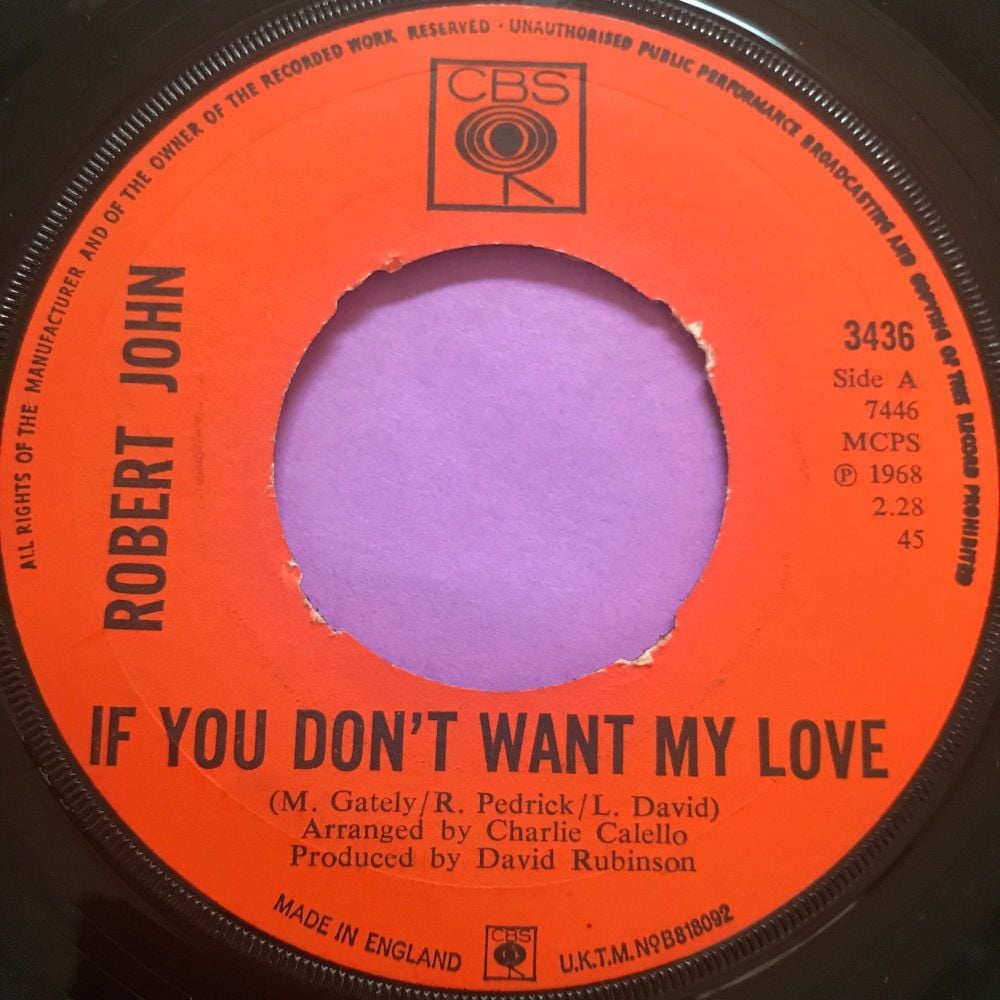 Robert John-If you don't want my love-UK CBS noc E