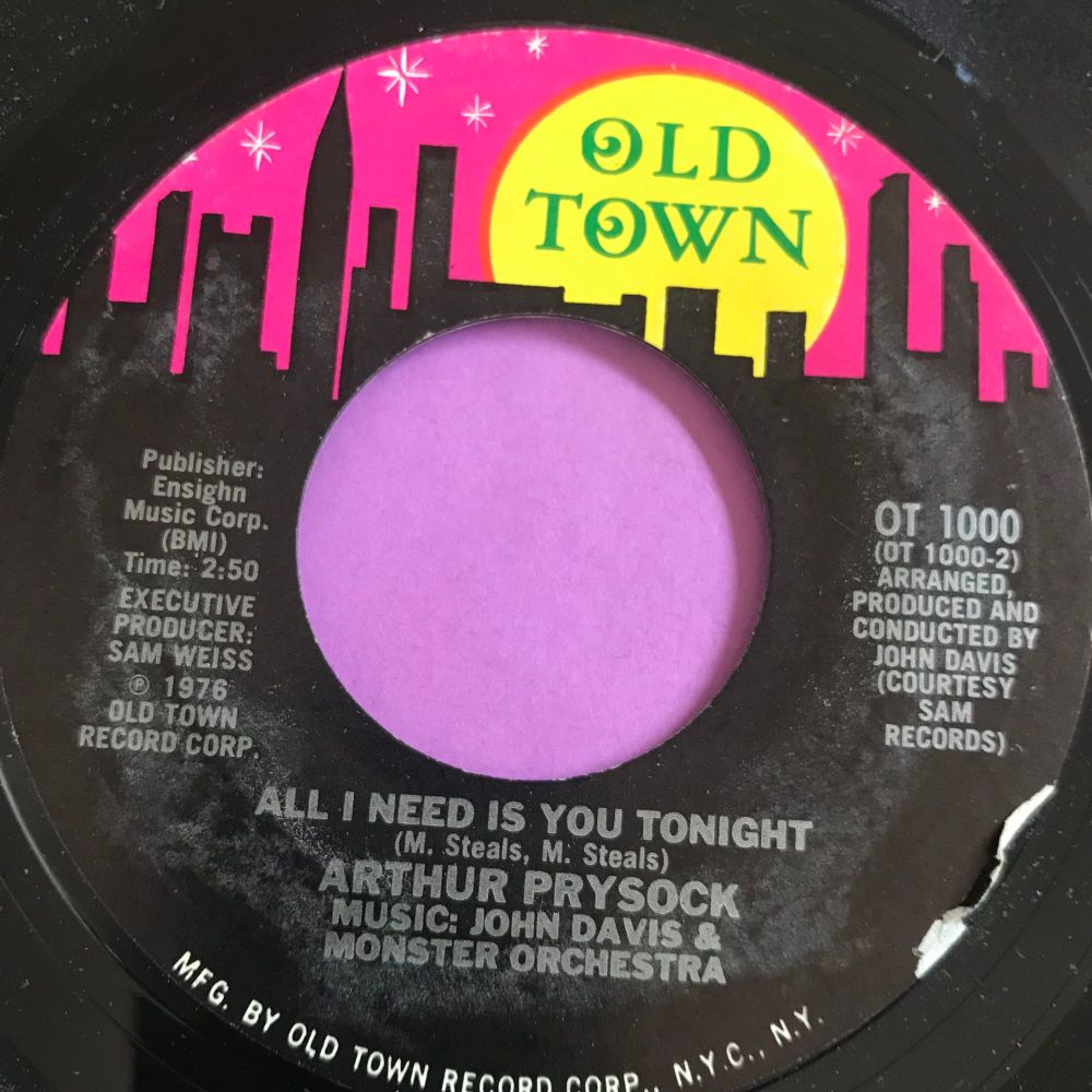 Arthur Prysock-All I need is you tonight/When love is new-Old Town E+