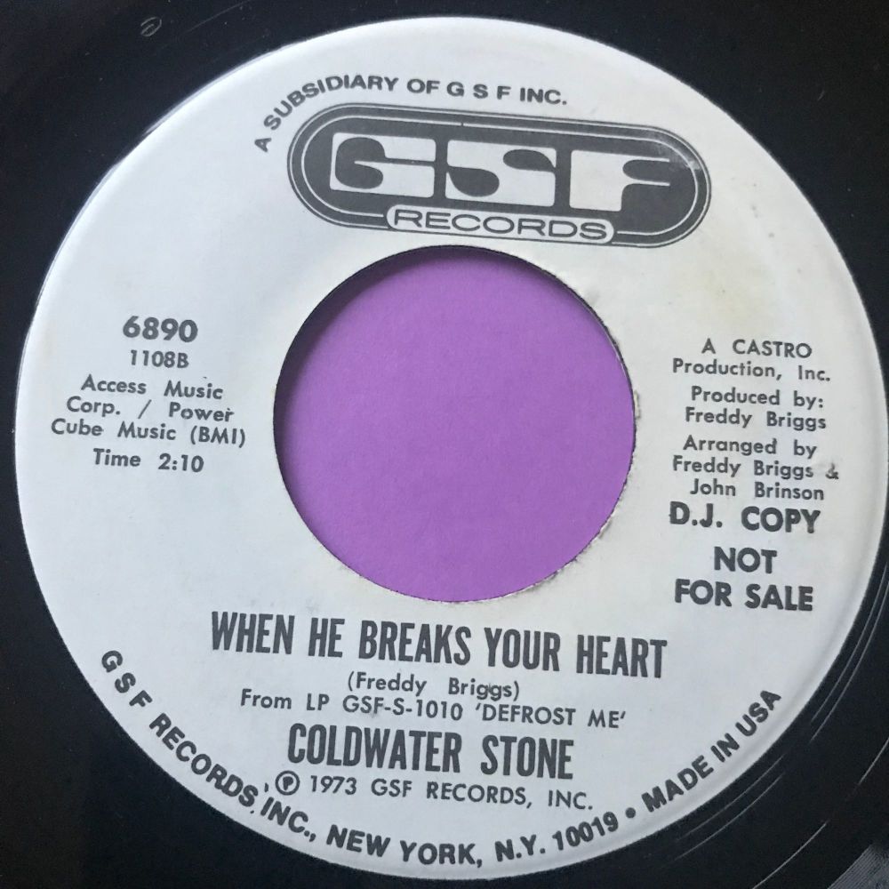Coldwater Stone-When he breaks your heart/ Outside love affair-GSF WD E+