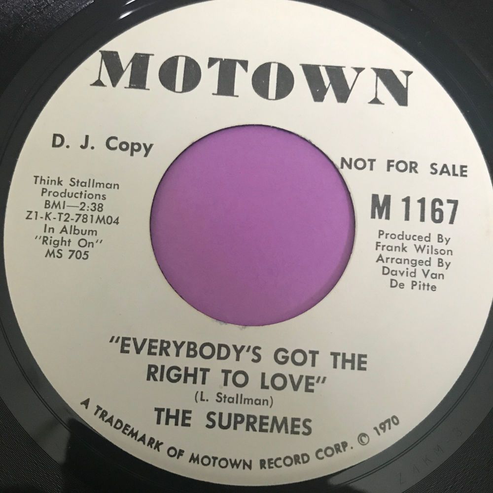 Supremes-Everybody's got the right to love-Motown WD E+