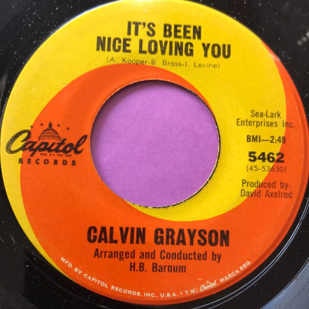 Calvin Grayson-It's been nice loving you-Capitol E