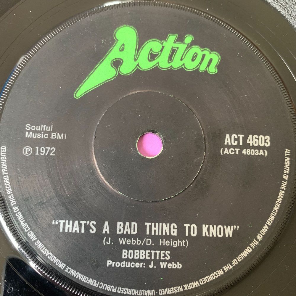 Bobbettes-That's a bad thing to know-UK Action E