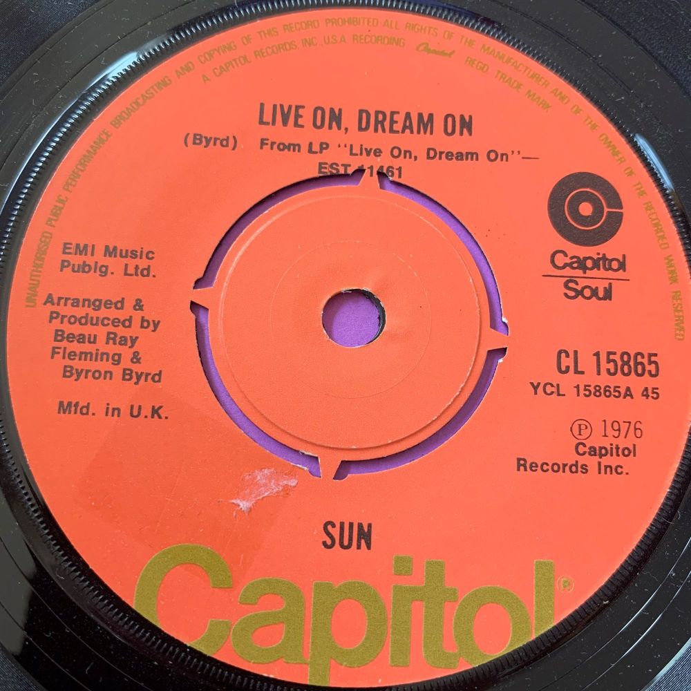 Sun-Live on, dream on-UK Capitol E+