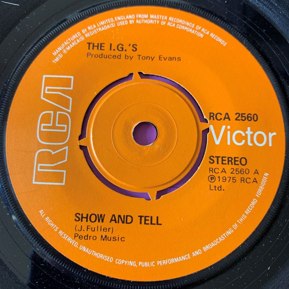 I.G's-Show and tell-UK RCA E+