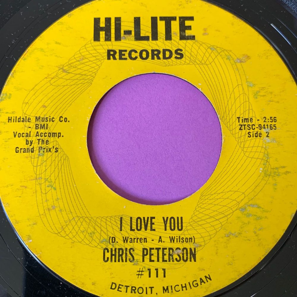 Chris Peterson-I love you-Hi-Lite vg+