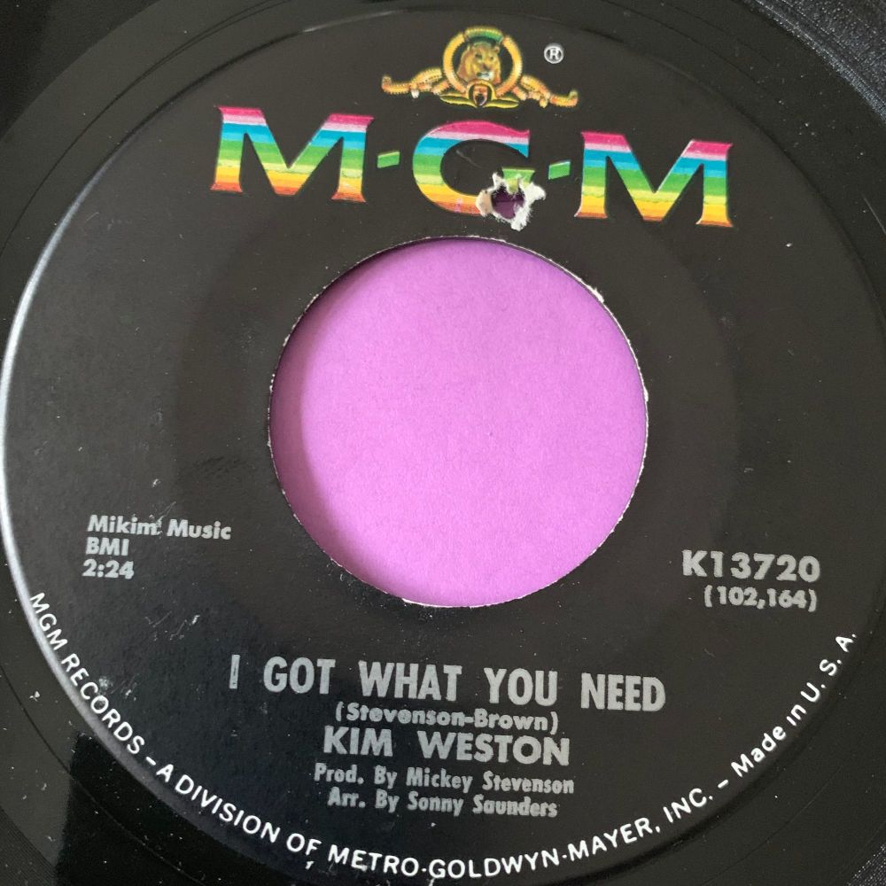Kim Weston-I got what you need-MGM  E+