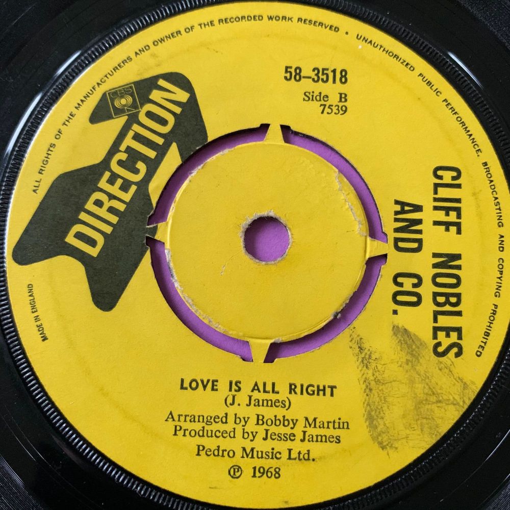 Cliff Nobles-Love is alright-UK Direction vg+