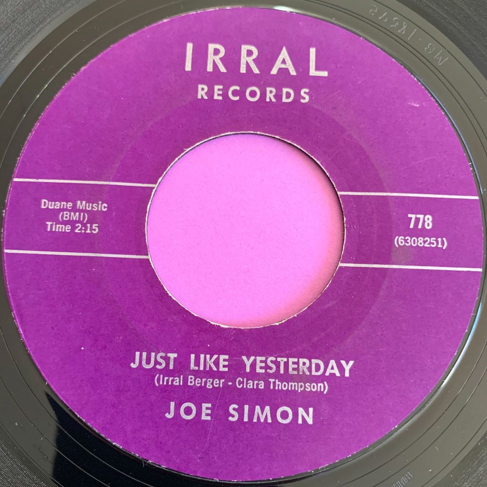 Joe Simon-Just like yesterday-Irral E