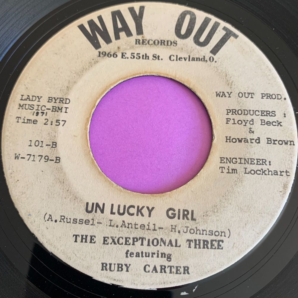 Exceptional Three-Unlucky girl-Way out  vg+
