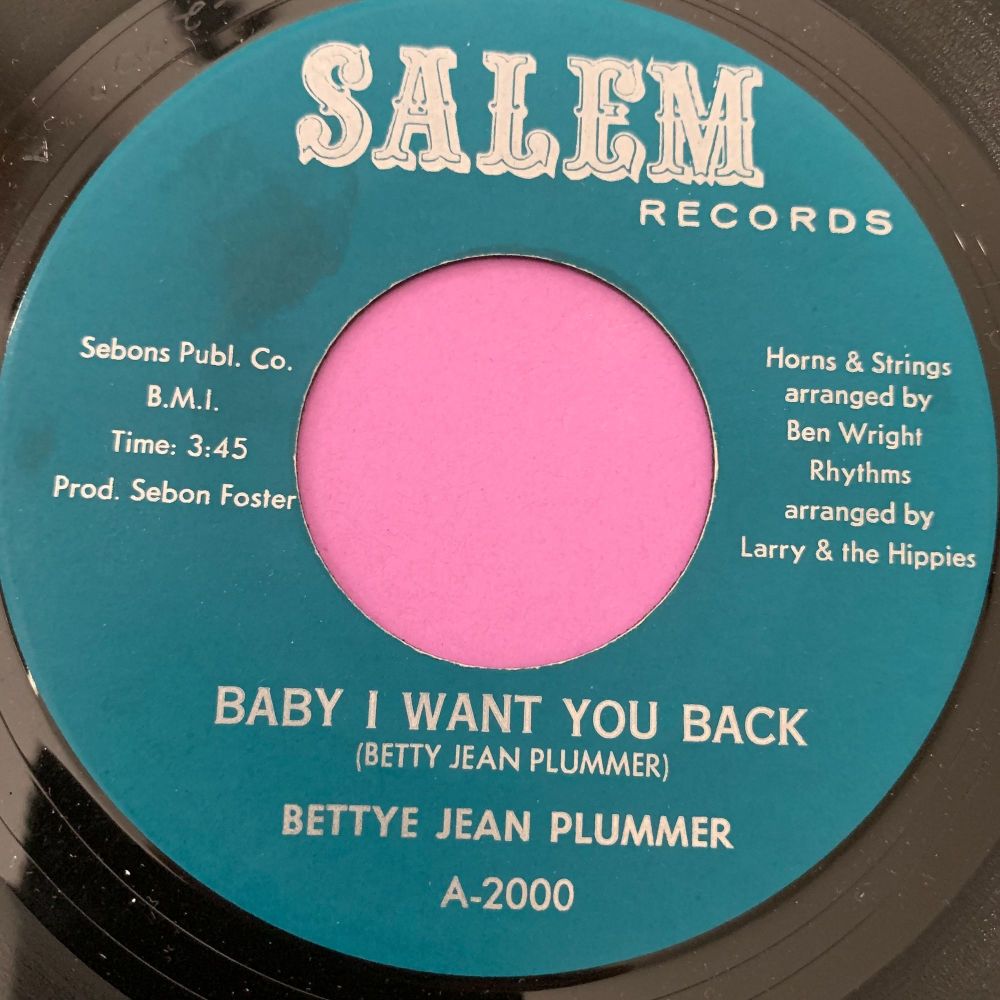 Bettye Jean Plummer-Baby I want you back-Salem E+