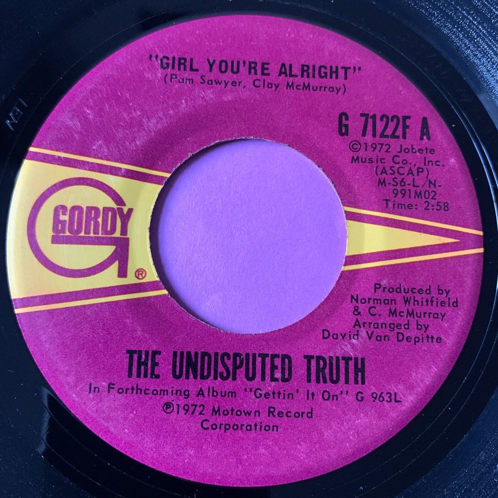 Undisputed Truth-Girl you're alright-Gordy E+