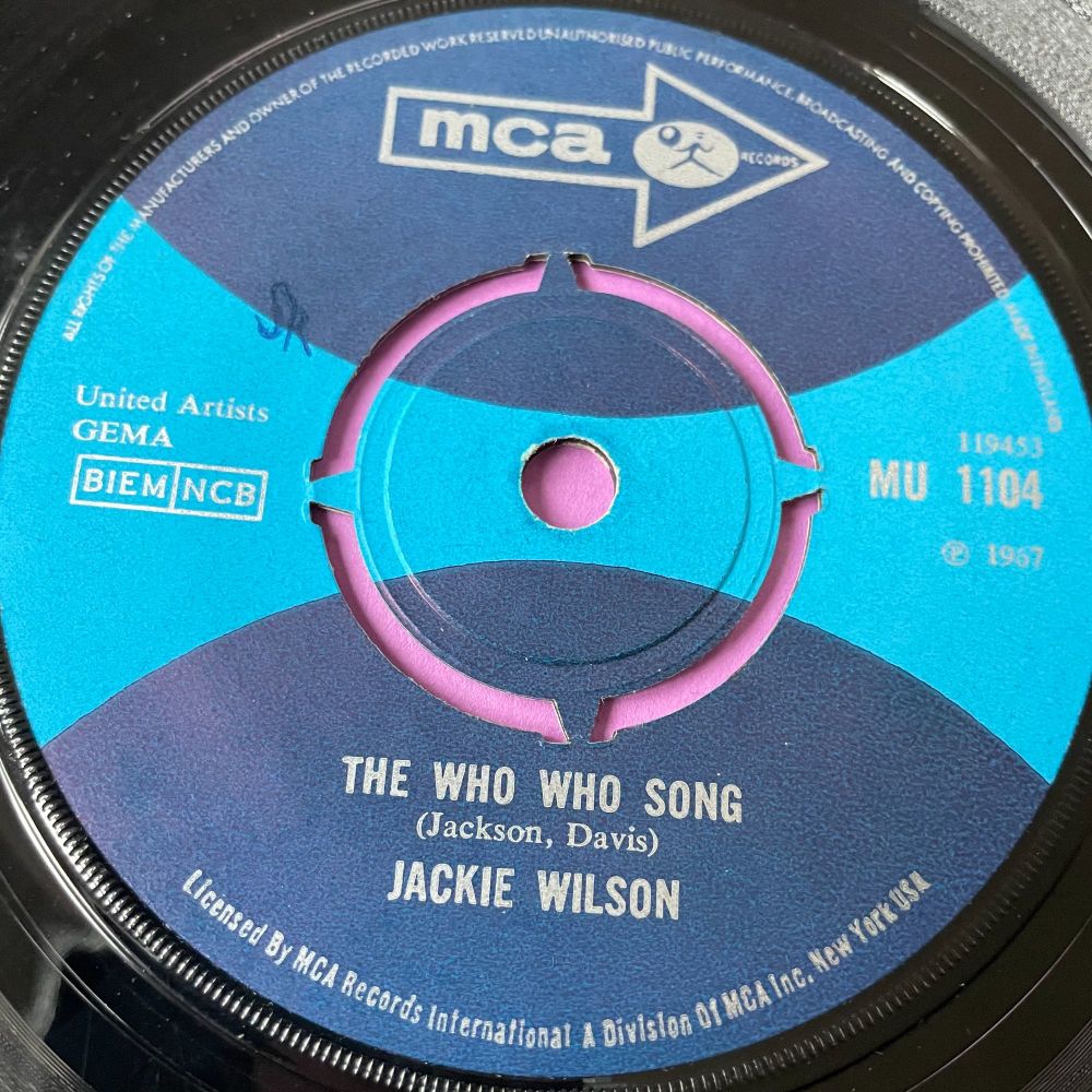 Jackie Wilson-The who who song-UK MCA E+