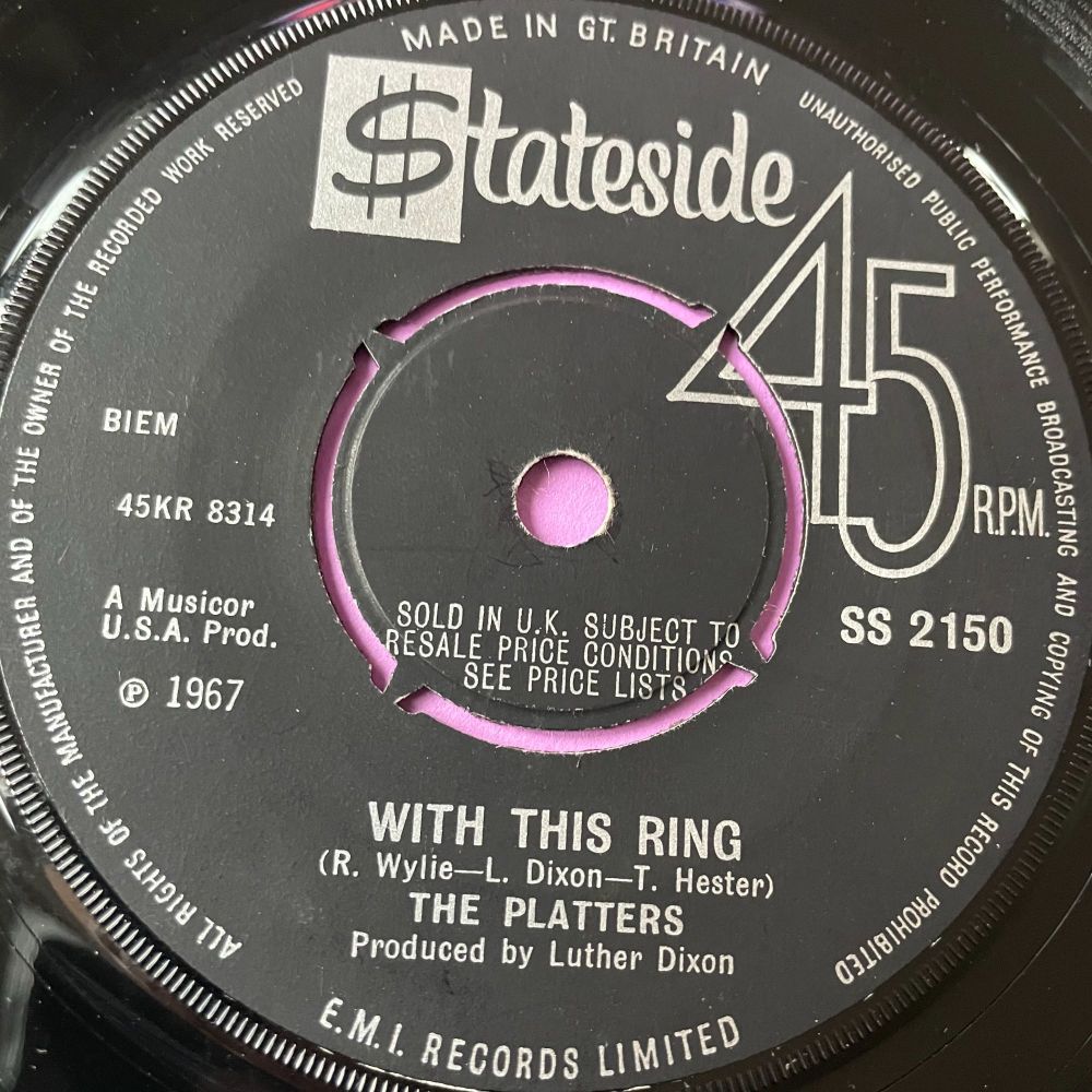 Platters-With this ring-UK Stateside E