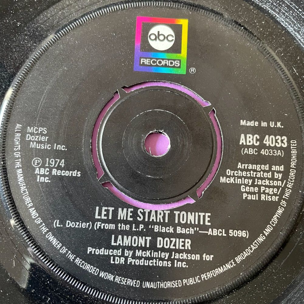 Lamont Dozier-Let me start tonight-UK ABC E+