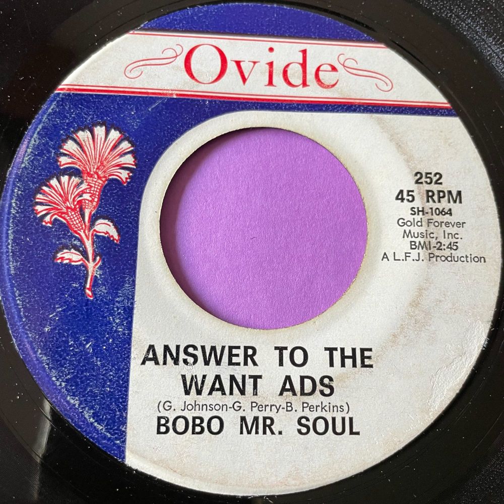 Bobo Mr. Soul-Answer to the want ads-Ovide E