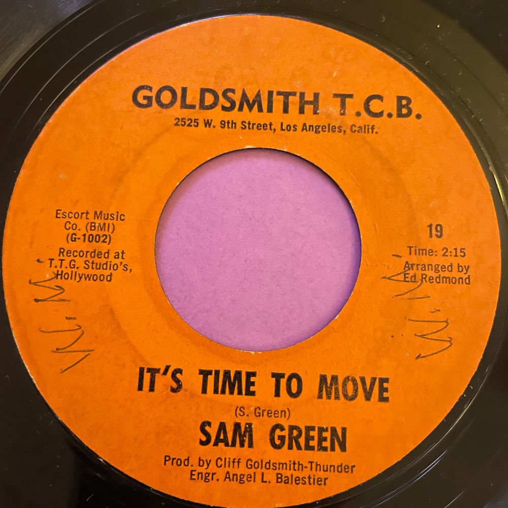 Sam Green-It's time to move/ First there's a tear-Goldsmith vg+