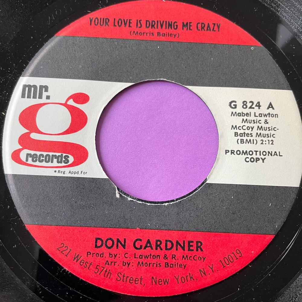 Don Gardner-Your love is driving me crazy-Mr G E+