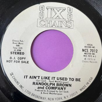 Randolph Brown-It ain't like it used to be-ix Chains WD E+