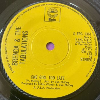 Brenda & Tabulations-One girl too late-UK Epic E+