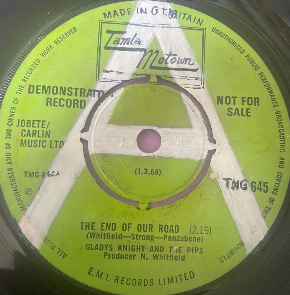 Gladys Knight-The end of our road-UK TMG 645 Label repaired E