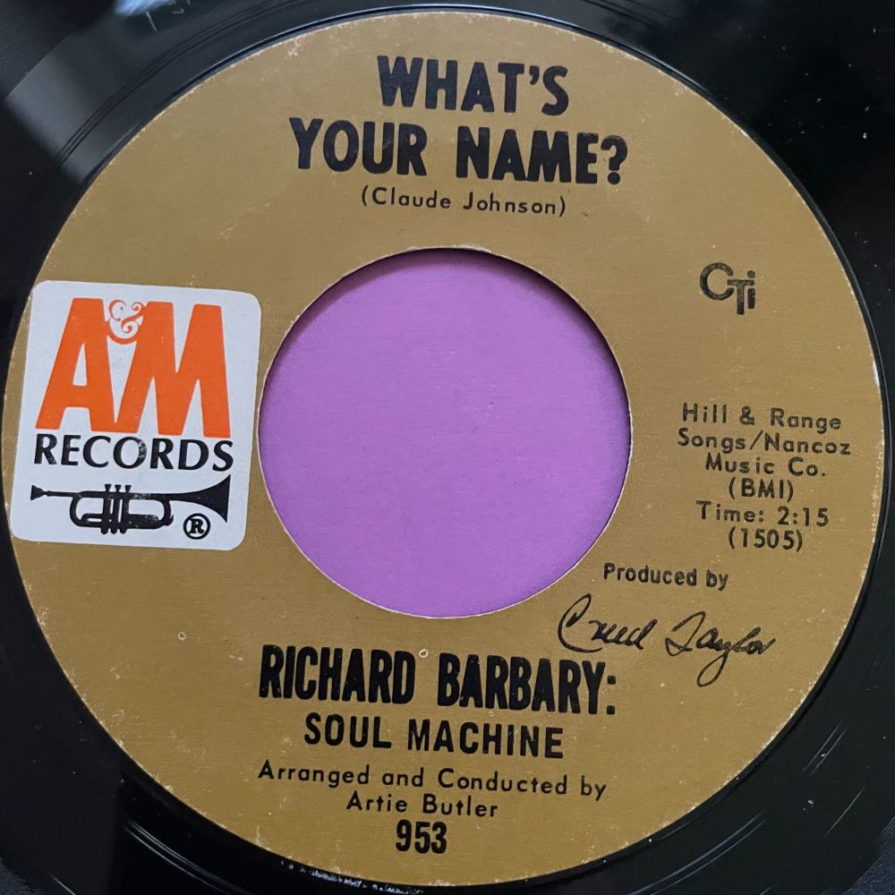 Richard Barbary-What's your name-A&M E+