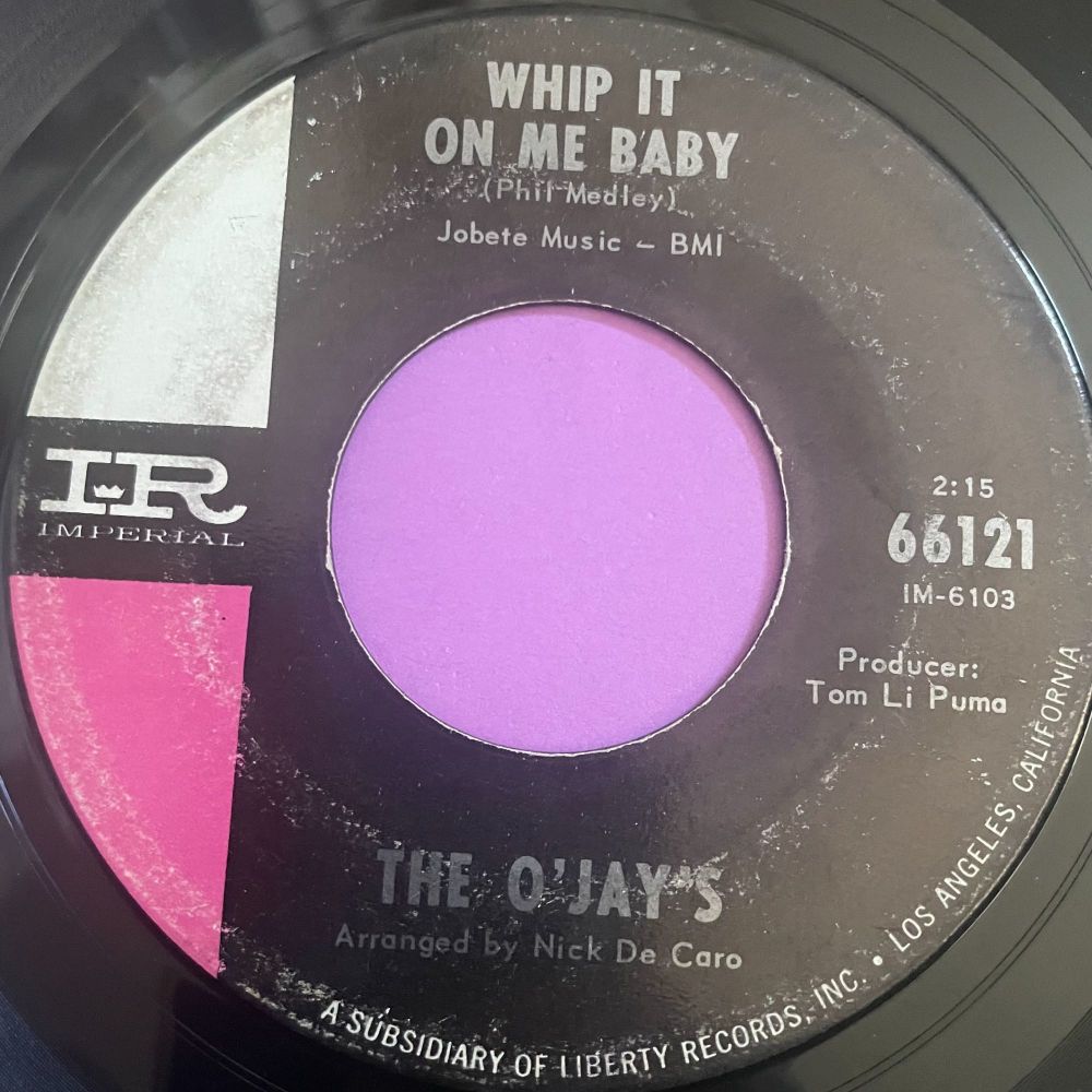 O'Jays-I've cried my last tear/ Whip it on me baby-Imperial vg+