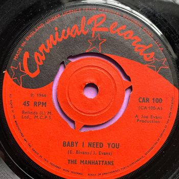 Manhattans-Baby I need you-UK Carnival E