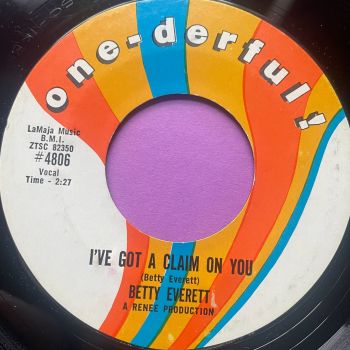 Betty Everett-I've got a claim on you-One-derful E+