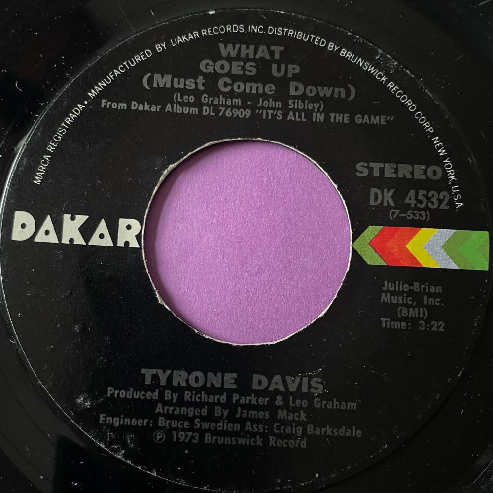 Tyrone Davis-What goes up-Dakar E
