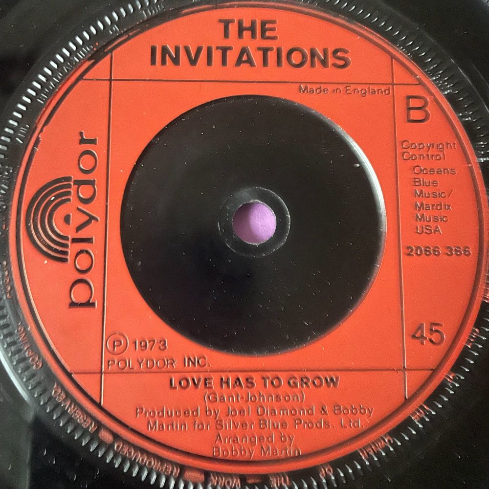 Invitations-Love has to grow/ Let's love-UK Polydor E+