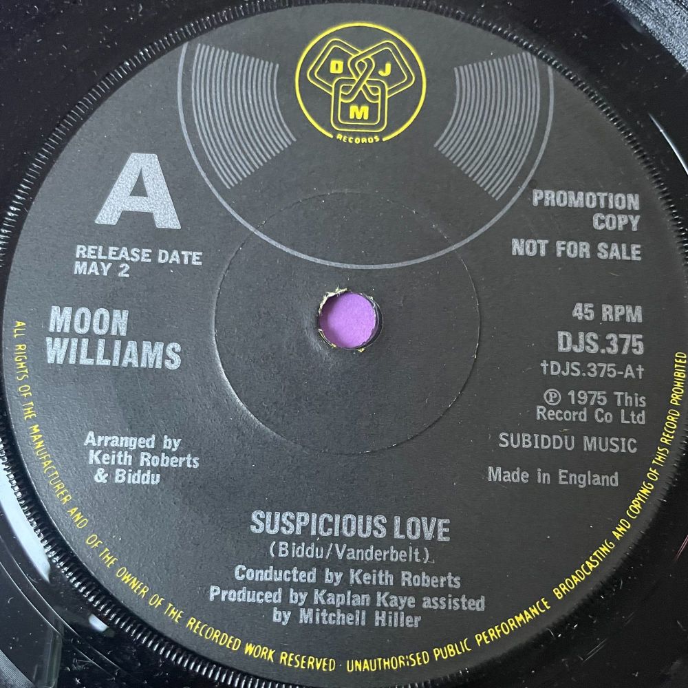 Moon Williams-Suspicious love-UK DJM E+