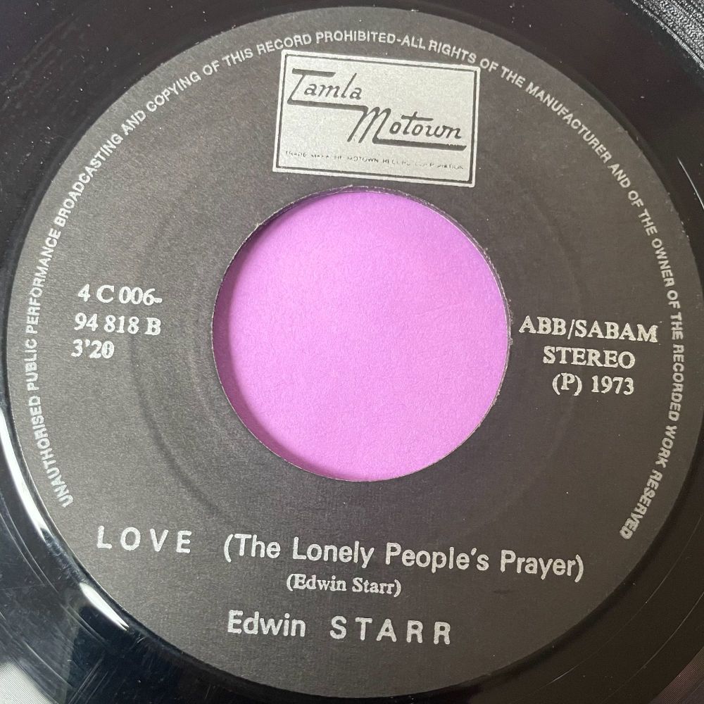 Edwin Starr-Love (The lonely people's prayer)-Tamla Motown PS E+