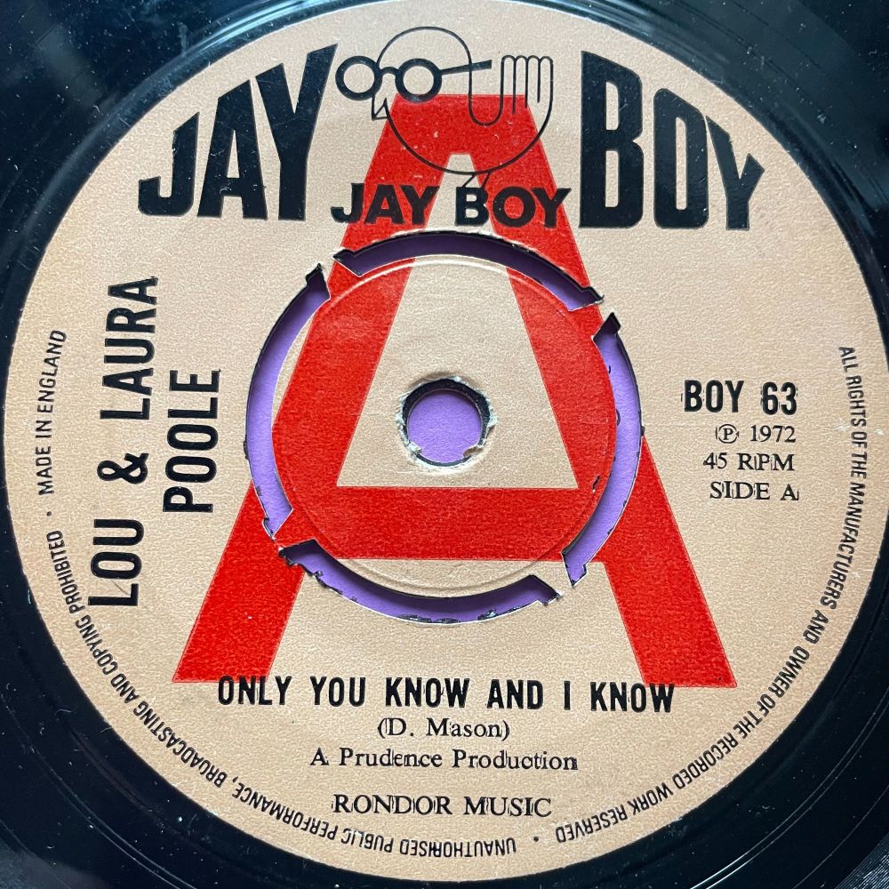 Lou & Laura Poole-Only you know and I know-Jay Boy Demo vg+