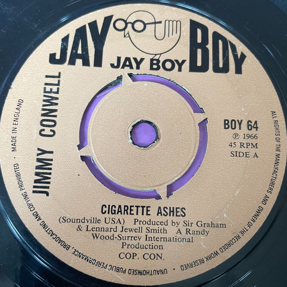 Jimmy Conwell-Cigarette ashes-UK Jay Boy E