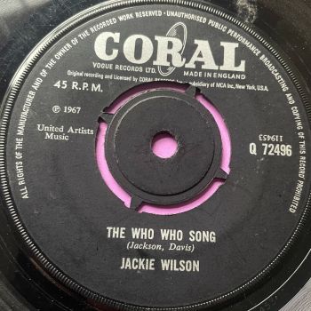 Jackie Wilson-The who who song-UK Coral vg+