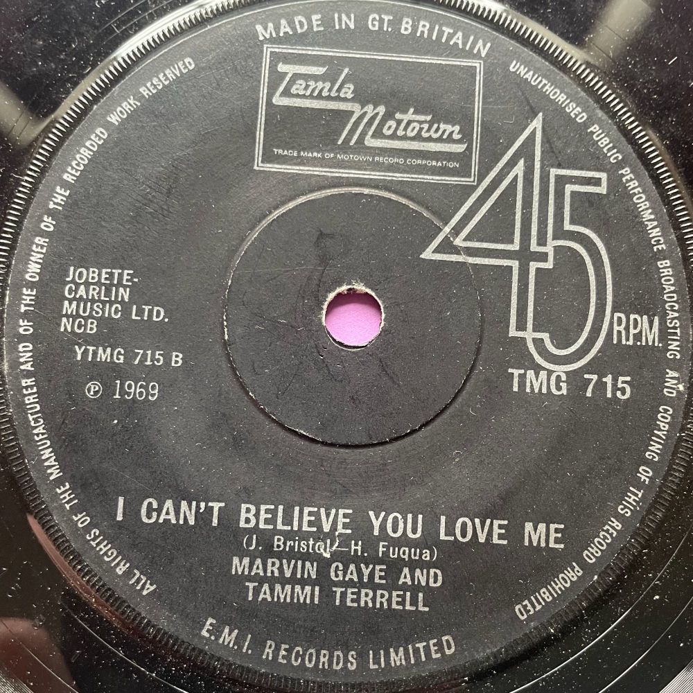 Marvin Gaye and Tammi Terrell-I can't believe you love me-TMG 715 E+